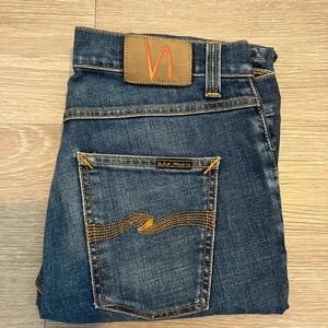 Nudie Jeans Co Lean Dean Mellow Orange Wash 30W 32L Like New
